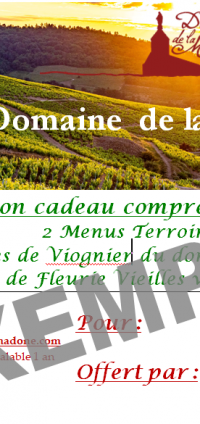 Bon cadeau Auberge 2 Menus + Vins 84€